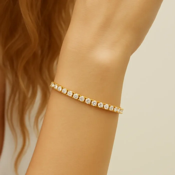 Pulsera Tenis Clásica en Oro 14K - Imagen 2